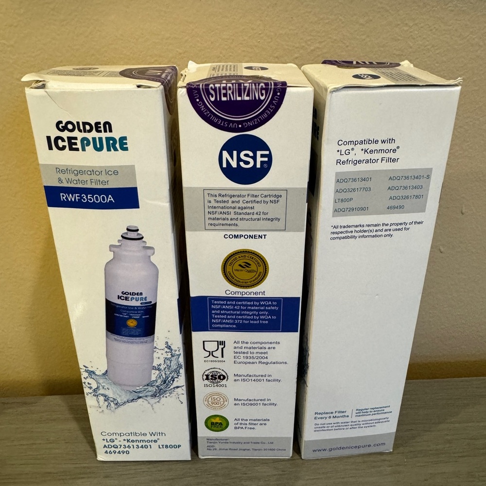 IcePure RWF3500A Refrigerator Water Filter Sealed‎ NEW Lot Of 3
